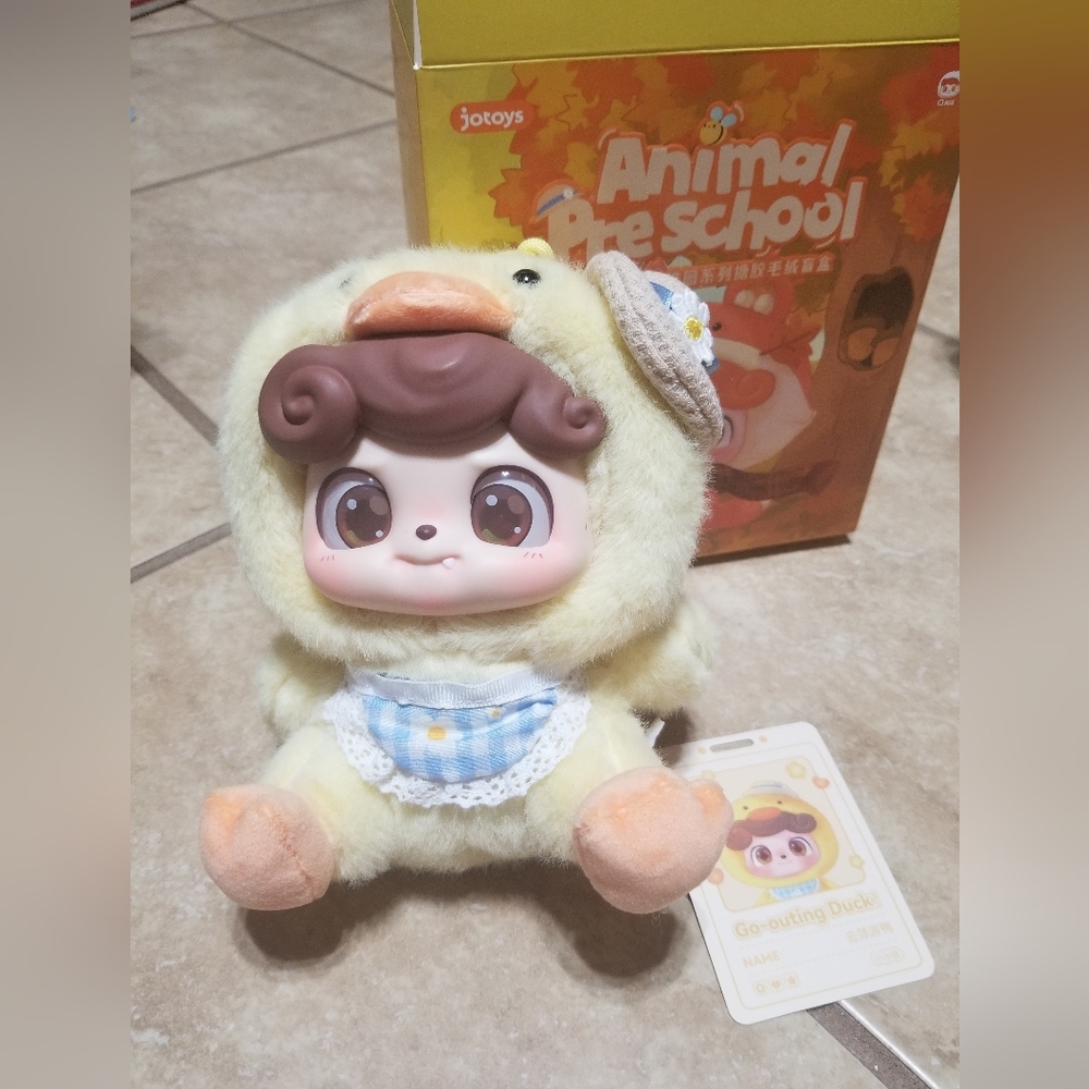 Jotoys Q.kid Animal Preschool Series: Go-outing Duck Keychain Plush Pendant